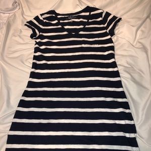 Stripped Navy and white t-shirt dress